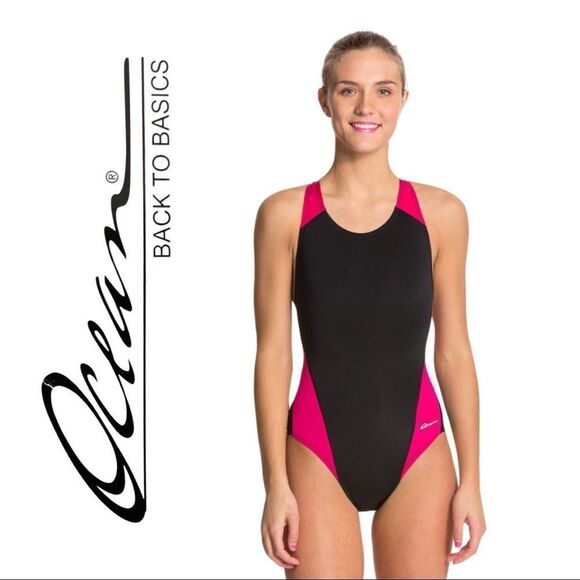Ocean Racing by Color Block Performance Back One Piece Swimsuit • Size 36 - Picture 1 of 10